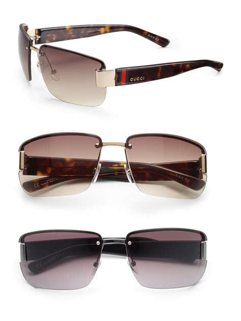 gucci male sunglasses|gucci rimless sunglasses men's.